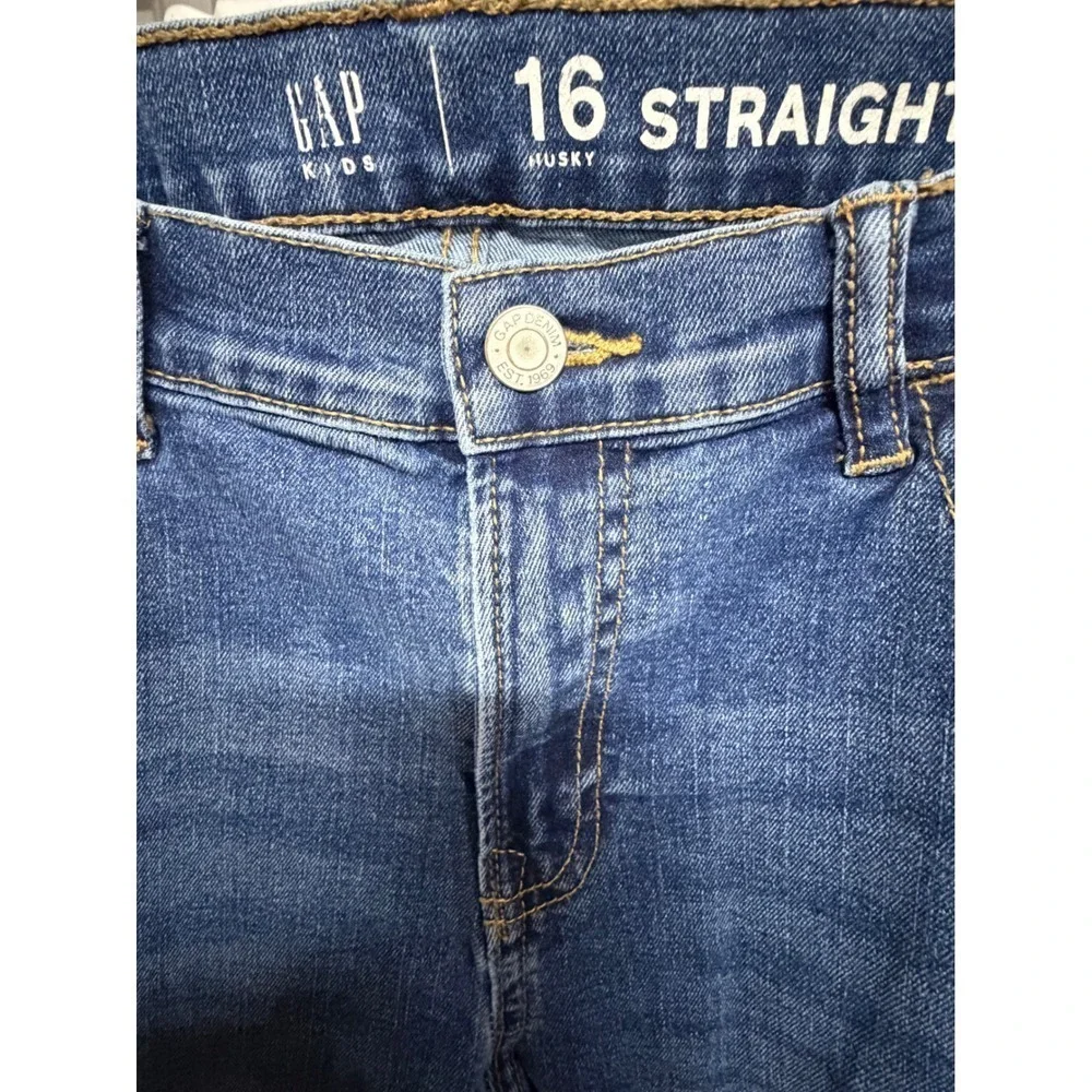 Gap Boys Straight Leg Denim Jeans Size 16 Boys Husky Fit Basics Casual